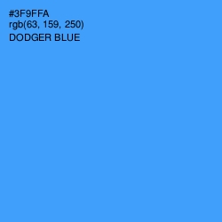 #3F9FFA - Dodger Blue Color Image